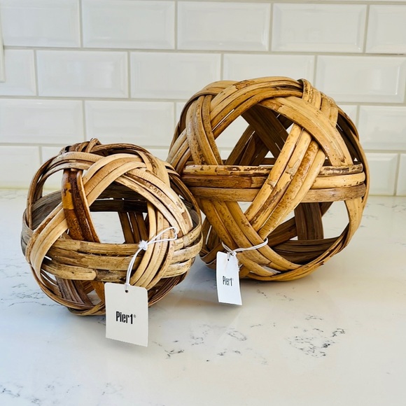 Pier 1 Split Rattan Decorative Spheres - Picture 6 of 12